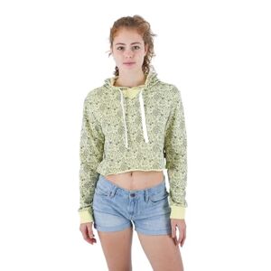 Hurley Women's Oceancare Paisley Fleece Top Pullover Sweater, Yel, XS UK