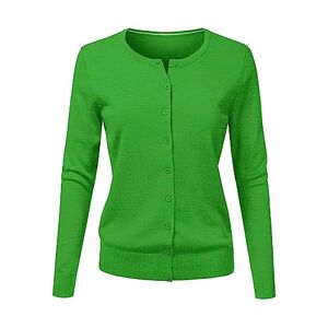 Funny Halloween Costumes For Women Cocila Women's Long Sleeve Open Front Cardigans Women's Round Neck Cardigan Knitted Long Sleeved Large Yards Loose Solid Color Short Sweater Jacket Cardigan Loose Cardigans for Women (Green, XXL)