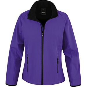 Result Women's R231F Printable Softshell Jacket - Purple/Black, X-Large/Size 16