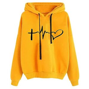 RLEHJN Women's Hoodies UK Clearance Autumn/Winter Hooded Sweatshirt Long Sleeve Shirts Solid Color Hoodies with Drawstring Ladies Basic Casual Tops Comfortable Warm Pullover Loose Fit Outwear