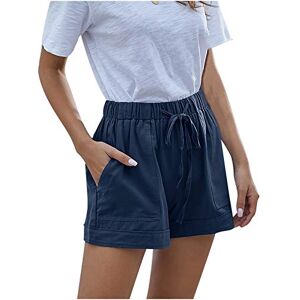 Janly Clearance Sale Womens Romper Pants, Womens Plus Size Comfy Drawstring Casual Elastic Waist Pocket Loose Shorts Pants for Summer Holiday