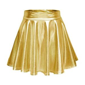 GerRit Skirt Women's Sparkly Short Mini Skirt Low Elastic Waist Suitable Pole Dancing Pleated Skirt-a-s