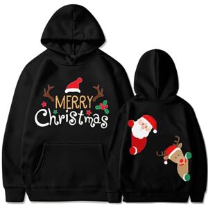 Jumpers For Women Uk 1028a3 Hoodies For Women,Women Christmas Jumper Novelty Graphic Long Sleeve Xmas Sweatshirt Tops Christmas Print Patchwork Crew Neck Casual Pullover Funny Xmas Tunic Top With Pockets