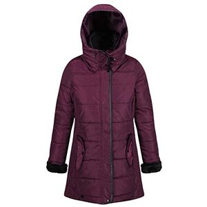 Regatta Women's Patchouli Water Repellent & Thermo-guard Insulated Faux Fur & Leatherette Trim Fashion Hooded Winter Jacket Baffled/Quilted, Prune, 10