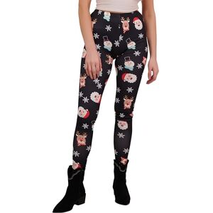 Love My Fashions Womens Novelty Christmas High Waist Costume Ladies Xmas Festive Leggings Full Length Fancy Pants in Plus Size UK=(8-22)