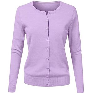 Matching Christmas Jumpers For Family Cocila Women's Long Sleeve Open Front Cardigans Women's Round Neck Cardigan Knitted Long Sleeved Large Yards Loose Solid Color Short Sweater Jacket Cardigan Loose Cardigans for Women (Purple, XXL)