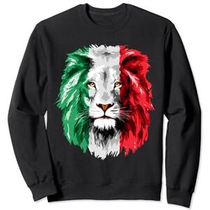 Italy Flag with Lion Face Italian Italy Flag Sweatshirt