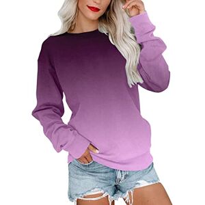 Dantazz Womens Casual Round Neck Sweatshirt Long Sleeve Top Cute Pullover Loose Version Pullover Sweater Womens Cotton Tees (c-G, XL)