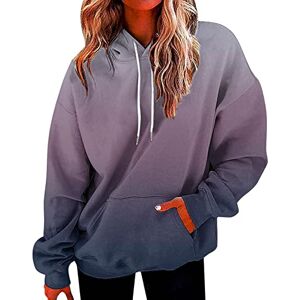 Hoodies for Women UK Gradient Printed Sweatshirts Oversized Sweatershirt Winter Long Sleeve Tops Loose Casual Fashion Blouse Jumper Y2K Autumn Hoodies Hooded Shirt Plain Pullover Sweatershirt