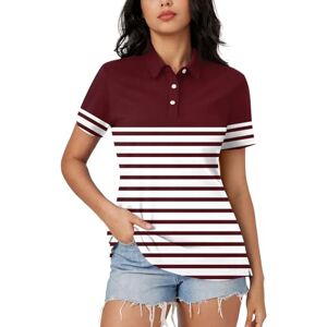 PRiME Ladies Plus Size Tops Running Top Casual T Shirts Short Sleeve Tops V Neck Button Blouse Long T Shirts Basic T Shirts Tunic Blouse Plus Size Tops Summer Beach Lounge Y2K Streetwear Wine