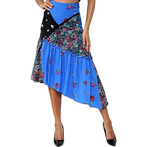 True Face Womens Skirt Floral Print Frill Summer Bodycon Tube Gypsy Long Maxi Casual Wear Multicolor 8