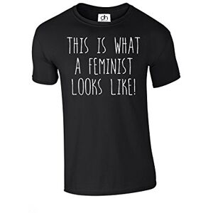 D&H This is What A Feminist Looks Like Unisex XS-3XL 4 Colours Tshirt (Feminist,T-Shirt) Black