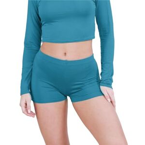 Hamishkane&#174; Women's Stretchy Hot Pants - Versatile Mini Shorts for Women, Soft & Comfortable Slim Fit Ladies Shorts, Design for Summer, Casual and Nightlife Fashion Teal