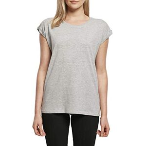 Build Your Brand Ladies Extended Shoulder Tee, Women’s T-Shirt, Heather Grau, XXL - BY021-00431-0060