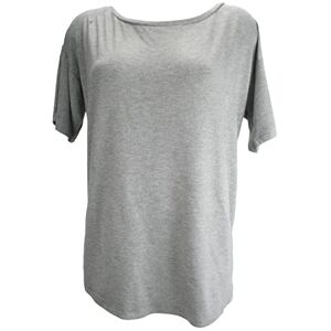 Ex-Store Ladies Oversized Jersey T-Shirt Top Grey 8