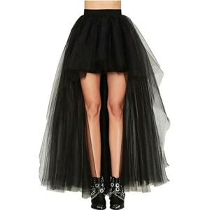 KOGORA skirt Women'S Skirt Female Tulle Skirt Long Skirt Ball Gown Party Skirts-Black-S