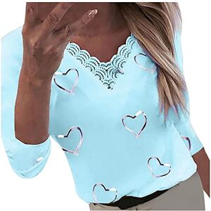 Summer Tops For Women Uk 0429a605 FunAloe Short Sleeve Blouse,Spring Clothes,Ladies Shirts Crewneck,Oversized T Shirts,Blouses for Women UK Elegant,Summer Tops for Women UK,Tunic Tops,Heart Graphic Tee,Summer Tops for Women UK