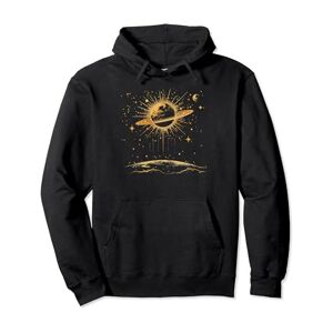 Stars & Moon Phases Cool Vintage Co. Celestial minimalistic Boho Moon Space Dainty Cute Retro Pullover Hoodie