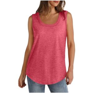 HAOLEI Tank Tops Women Plus Size,Vest Tops Ladies UK Clearance Scoop Neck Sleeveless Gym Shirts Casual Loose Fit Sports Runing Tunic Tops Camisoles Plain Blouses Basic Tee Summer Cami Tanks