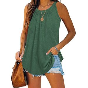 iChunhua Halter Neck Summer Sleeveless Blouse Womens Vests Tank Tops Green Medium