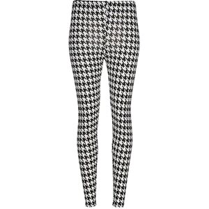 Fairy Trends Ltd FAIRY TRENDZ LTD Womens Plus Printed Stretch Elasticated Leggings Ladies Full Length Leggings Trouser(Dogtooth UK 8-10)