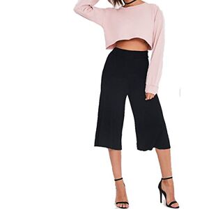 ONE LOOK CLOTHING Ladies Loose Culottes Crop Trousers 8-20 (L/XL (14/16), Navy)