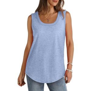 HAOLEI Tank Tops Women,Vest Tops Ladies UK Sale Clearance Scoop Neck Sleeveless Gym Shirts Casual Loose Fit Sports Runing Tunic Tops Camisoles Plain Blouses Basic Tee Summer Cami Tops Tanks