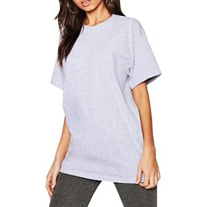 Be Jealous Womens Plain Boyfriend Short Sleeve Workout Basic Gym Casual T-Shirt Top Grey Small (UK 8)