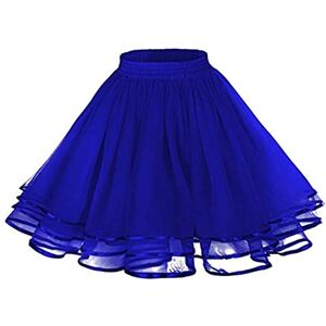 Topgrowth Accessorio 50's Petticoat Underskirt Retro Swing 1950's Rockabilly Tutu Skirt Slip Vintage Women's Tulle Skirt High Waist Tiered Layered Mesh Ballet Prom Party Tulle Tutu A-line Midi Skirt (Blue, One Size)