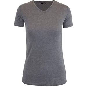 Fashion Star Women Ladies Cap Sleeve Plain Round Neck Basic Jersey Tee T-Shirt Top Sizes 8-22