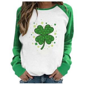 HAOLEI Shamrock Sweatshirt for Women Sale Clearance St. Patrick's Day Pullover Loose Long Sleeve Crew Neck T-Shirts Blouse Casual Baggy Jumper Tees Ladies St Patricks Day Cozy Tops