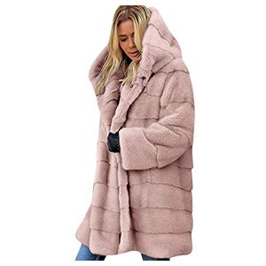 Buetory Womens Plus Size Winter Thick Faux Fur Coat Big Hooded Parka Overcoat Winter Long Sleeve Military Anorak Coat Jacket