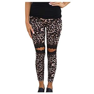 Janly Clearance Sale Womens Playsuit, Ladies Yoga Hollow Leopard Lace Splicing Running Yoga Trousers for Summer Holiday