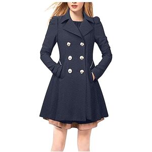 Chdirnely Black of Friday Coats for Women UK Solid Color Long Jacket Plus Size Cardigan Shirt Tops Oversized Jackets Winter Outerwear Elegant Coat Topcoats for Cold Weather