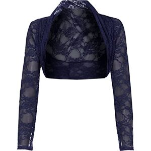 ZEE FASHION Womens Ladies LACE Shrug Bolero Blue