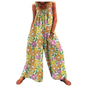 Janly Clearance Sale Women Jumpsuits, Women Fashion Summer Casual Sexy Floral Print Jumpsuit Butterfly Print Jumpsuit for Summer Holiday