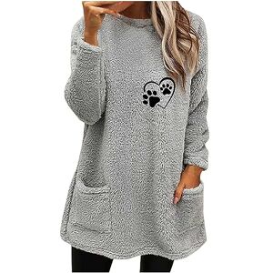 Tunic Tops For Women Uk 1013f204 FunAloe Fleece Lined Sweatshirt For Women Animal Print Ladies Thick Fleece Sweatshirt Winter Women Fleece Jumper Casual Pullover Velvet Warm Underwear With Pockets Tops For Work Officce