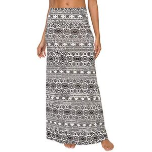 Women's Bohemian Style Print Long Maxi Skirt (XL, 8)