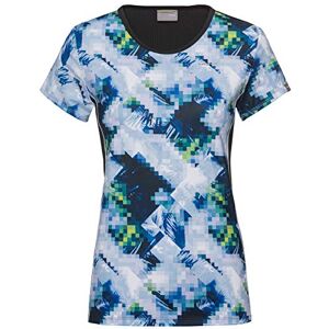 HEAD Women's Mia T-Shirt, Sky Blue/Black, X-Small