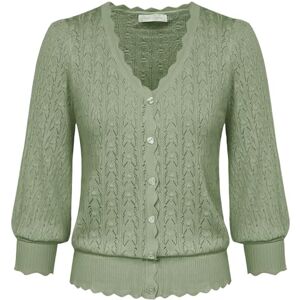 Summer Cropped Cardigan for Women Lantern Sleeve Lightweight Shrug Bolero Light Green XXL