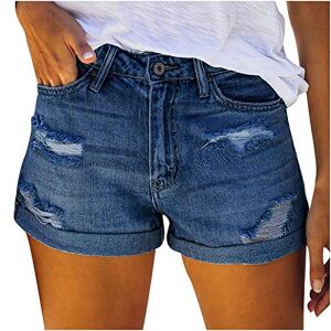 Janly Clearance Sale Womens Legging, Fashion Womens Pocket Solid Jeans Denim Pants Female Hole Bottom Casual Shorts for Summer Holiday