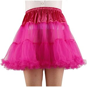SHIMALY Women's Princess Layered Puff Skirt Mini Tutu Skirt Short Petticoat (L-XL, Rose Red)