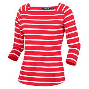 Regatta Polexy T-Shirt, True red/White Stripes, 44