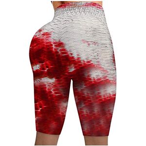 Janly Clearance Sale Womens Jeans Pants, Women Wrinkled Tie-dye Leggings Stretch Running Fitness Yoga Pants Biker Shorts for Summer Holiday