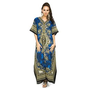 Esd Looking Glam New Ladies Oversized Maxi Kimono Kaftan Tunic Kaftan Lounge Dress,18-22,Blue-17007