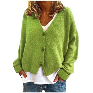 ⭐women Fashion 231020a034 FunAloe Women Cardigans Floral Print Long Sleeve V-Neck Sweaters Button Down Ribbed Cuffs Knit Cropped Cardigan Sweater Summer Jackets Crochet Tops Cropped Long Cardigan Ladies Boho Cardigan