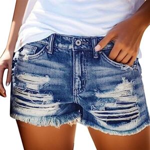 Briskorry Women's Jeans, Sexy Hot Pants, Ripped High Waist Jeans, Shorts, Casual Trousers, Fashion Wash Jeans, Shorts, Jeans Trousers, Denim Shorts, Short Denim Trousers, Women's Jeans, Summer Jeans, Elastic