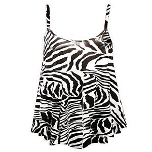 KAZ Ladies Vest Tops For Women Uk Ladies Summer Tops Cami Top Womens Vest Tops Plus Zebra Print 12-14