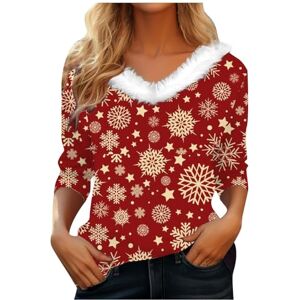 Black Friday Deals 2023 Christmas Hoodies for Women UK Ladies Jumpers Size 12 Ladies Christmas Tops Ladies Sweatshirt Jumpers Women Sweater Long Sleeve Knitted Sweater StripWomen Pullover Sweaters(3-Red,M)