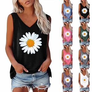 2024 Big Deals Women Sleeveless T-Shirt Vests for Women Clearance Summer Tops V Neck Sleeveless T Shirts Flower Print Blouses Ladies Classic Undershirt Loose Casual Vest Tops Lightweight Vest Tank Tops Plus Size Tunic Tops Purple
